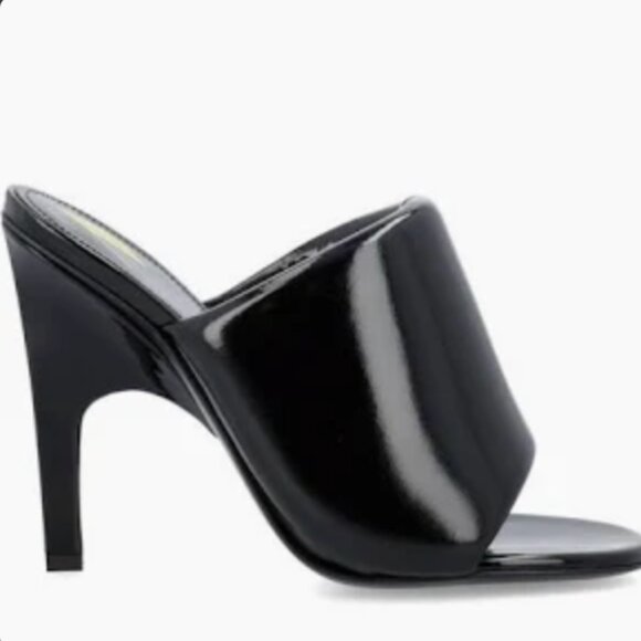 The Attico Rem heel open toe leather mules - Black - 38 - Picture 5 of 8